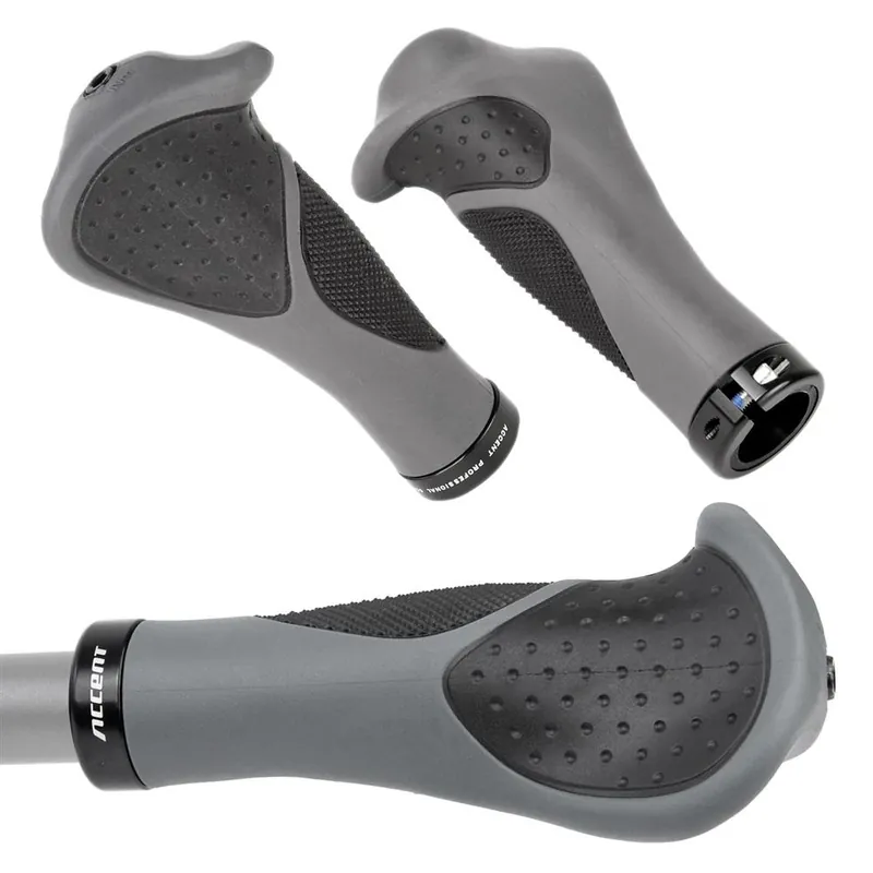 Chwyty kierownicy Accent PRO Ergo 135 mm grafitowo-czarne APS Tani