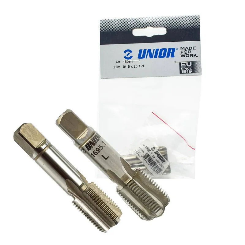 Gwintowniki do korb Unior 1695.1, prawy / lewy, 9/16x20 TPI Nowość
