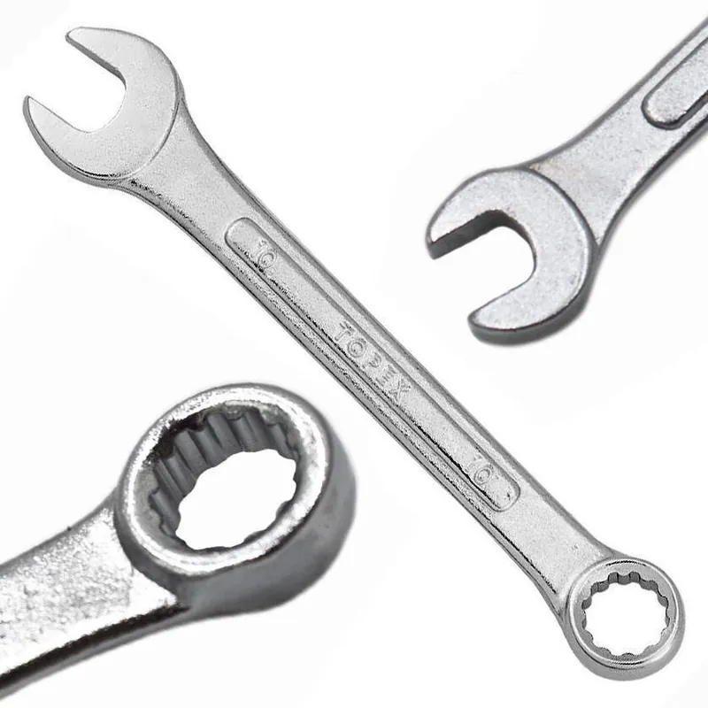 Autentyczny Klucz płasko-oczkowy Topex, 10 mm x 125 mm, drop forged