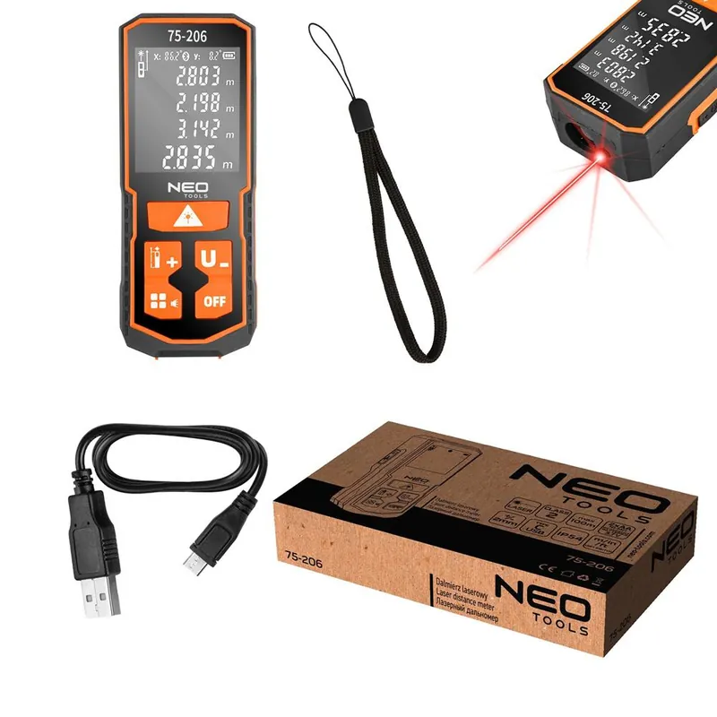 Dalmierz laserowy Neo Tools, zasięg 100m, IP54 Niska cena