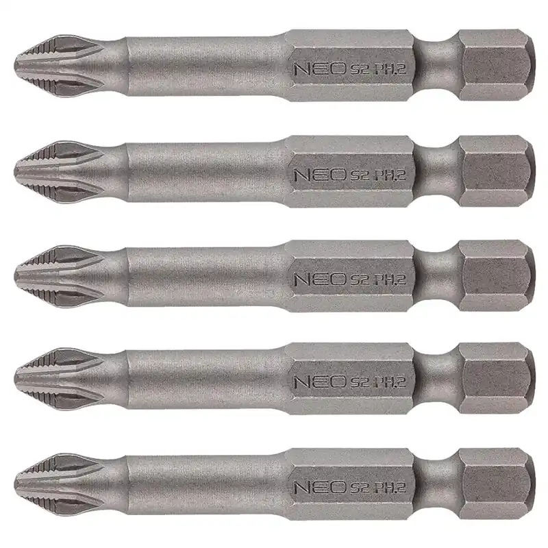 Bity, końcówki wkrętakowe Neo ToolsPH2 x 50 mm, 5 szt Oferta limitowana