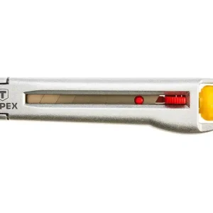 Nóż z ostrzem łamanym Topex 18 mm, metalowy korpus Oryginalny