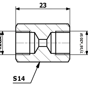 Tylko dziś PRZEWODY HAMULCOWE ŁĄCZNIK PRZEWODÓW HAM. WEW. 10X1 SF + WEW. 7/16"X20 SF