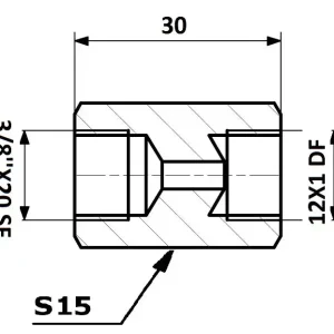 PRZEWODY HAMULCOWE ŁĄCZNIK PRZEWODÓW HAM. WEW. 12X1 DF - WEW. 3/8"X20 SF Ostatnia szansa