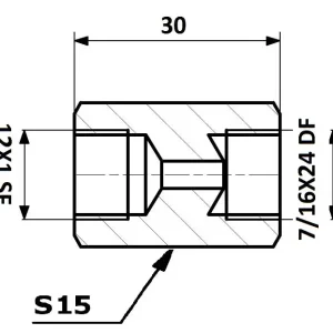 PRZEWODY HAMULCOWE ŁĄCZNIK PRZEWODÓW HAM. WEW. 12X1 SF - WEW. 7/16"X24 DF Niska cena