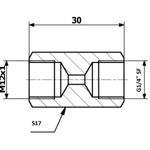 PRZEWODY HAMULCOWE ŁĄCZNIK PRZEWODÓW HAM. WEW. 12X1 SF - WEW. G1/4" SF Oferta limitowana