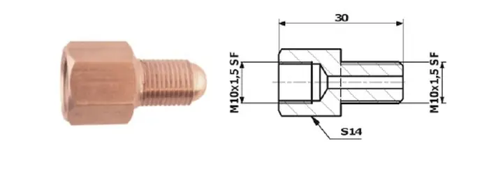 Ekspresowa dostawa PRZEWODY HAMULCOWE ŁĄCZNIK PRZEWODÓW HAM. WEW. M 10X1,5 SF + ZEW M 10X1,5 SF