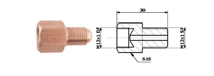PRZEWODY HAMULCOWE ŁĄCZNIK PRZEWODÓW HAM. WEW. M 12X1 DF + ZEW M 12X1 SF Tylko dziś