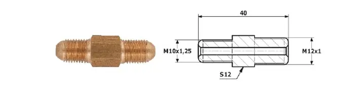 Premium PRZEWODY HAMULCOWE ŁĄCZNIK PRZEWODÓW HAM. ZEW. M 12X1 SF ZEW M 10X1,25 SF