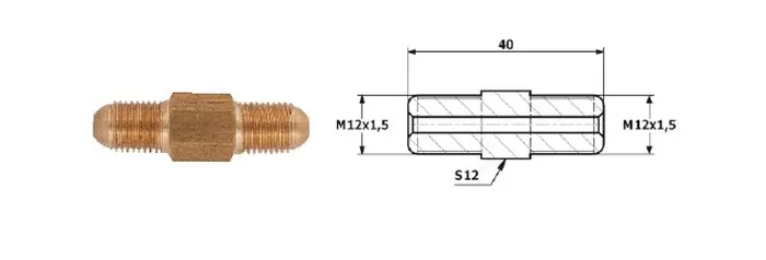 PRZEWODY HAMULCOWE ŁĄCZNIK PRZEWODÓW HAM. ZEW. M 12X1,5 SF ZEW M 12X1,5 SF Promocja