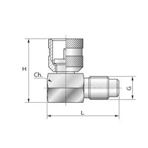 Bezpieczna płatność Przyłącze pomiarowe M16x2 kątowe 90st 24GG0000 - Minipress