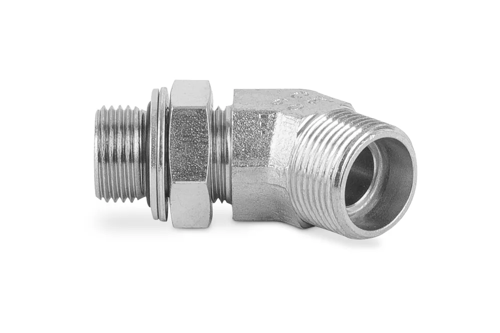 Przyłaczka kolankowa 45st z przeciwnakrętką M14x1.5 M16x1.5 08S 7635-08SM-1 (106515.1) - CAST Ekspresowa dostawa