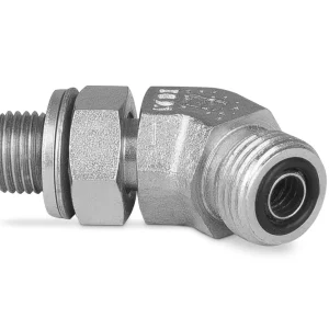 Bezpieczna płatność Przyłączka kolankowa 45° z przeciwnakrętką 1/4” BSP-11/16” ORFS 6260-04-09 - IMM / Interpump