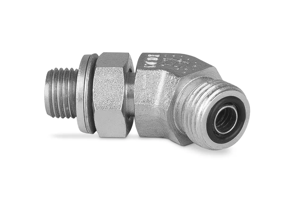 Promocja Przyłączka kolankowa 45° z przeciwnakrętką 3/4” BSP-1 3/16” ORFS 6260-12-14 - IMM / Interpump
