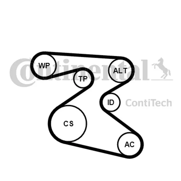 Wyprzedaż CONTITECH Zestaw paska wielorowkowego 6PK1873K1 VW 1.2 SEAT/SKODA