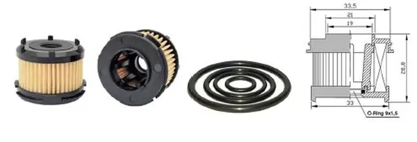 Autentyczny CZAJA FILTR FAZY CIEKŁEJ BRC Z ZESTAWEM 4 ORINGÓW