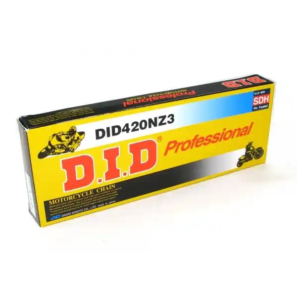 Rabat D.I.D ŁAŃCUCH NAPĘDOWY MOTO DID 420 BEZ O-RING (2192DAN) (ROZKUTY+OGNIWO)