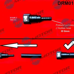 DR. MOTOR SZYBKOZŁĄCZKA Z ORINGIEM PROSTA NA KOMINEK 9,89/10MM DRM0161Q Popularny