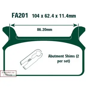 Autentyczny EBC KLOCKI HAM. MOTO. HARLEY DAVIDSON® FLHR, FLHRCI (ROAD KING®, ROAD KING CLASSIC®) (94-99)