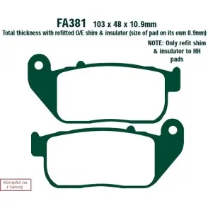 Ekspresowa dostawa EBC KLOCKI HAM. MOTO. HARLEY DAVIDSON® XL 1200 C SPORTSTER CUSTOM (04-13)