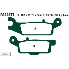 Oferta limitowana EBC KLOCKI HAM. MOTO. YAMAHA YFM 250 R (1BT) (12-13)