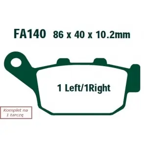 Nowość EBC KLOCKI HAMULCOWE MOTO HONDA FES 125 37716 PANTHEON (03-06)