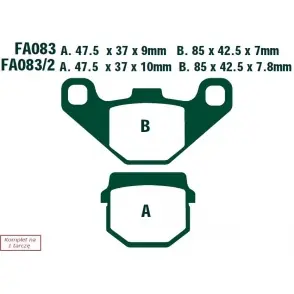 Darmowa dostawa EBC KLOCKI HAMULCOWE MOTO PEUGEOT SV 50/80/125 (GEO) (93-) TGB CITY 50CC (2T) (07-08)
