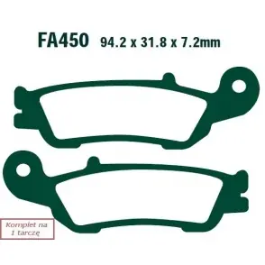 EBC KLOCKI HAMULCOWE MOTO YAMAHA YZ 450 (4T) (08-15) Autentyczny