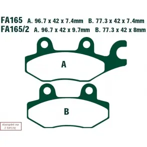 Oryginalny EBC KLOCKI HAMULCOWE MOTO. YAMAHA YXR 66 RHINO 4X4 SIDE X SIDE (04-06)/ XTZ 750 SUPER TENERE (89-95) MBK TZR 50 X-POWER (00)
