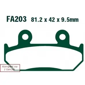 EBC Klocki Hamulcowe Motocyklowe EBCFA203HH HONDA CBR 600 (91-94) Zwrot pieniędzy