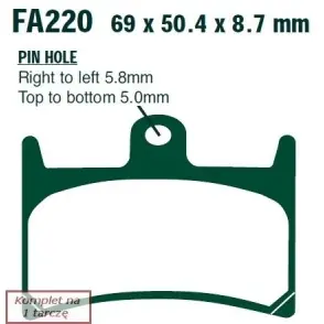 EBC Klocki Hamulcowe Motocyklowe EBCFA220 YAMAHA FZR 250 R Rabat