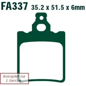 Bezpieczna płatność EBC Klocki Hamulcowe Motocyklowe EBCFA337R APRILIA 280 R CLIMBER (92-93)