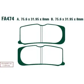 Darmowa dostawa EBC Klocki Hamulcowe Motocyklowe EBCFA474 CAN-AM SPYDER RS (10-12)