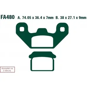 Bezpieczna płatność EBC Klocki Hamulcowe Motocyklowe EBCFA480 LIFAN LF 125 OFF ROAD (07)