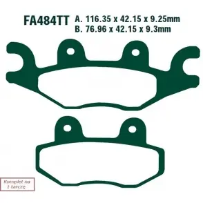 Nowość EBC Klocki Hamulcowe Motocyklowe EBCFA484R PGO 500 BUG (08-09)
