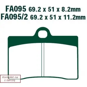 Wysoka jakość EBC Klocki Hamulcowe Motocyklowe FA095 EBCFA095 do DUCATI MONSTER 600 (93-97)/ 916 SPS (996CC) (97-98)/ 750 MONSTER/MONSTER DARK (99)/ 600 MONSTER CITY/CITY DARK (99)