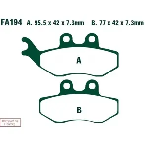 EBC Klocki Hamulcowe Motocyklowe FA194 EBCFA194 do YAMAHA XT 125 X (13D2) (07) DERBI SENDA 125 R (04) Szybka dostawa
