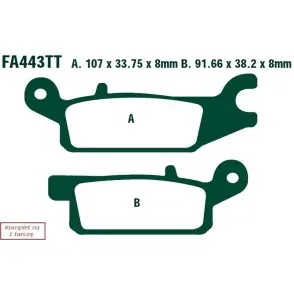 EBC Klocki Hamulcowe Motocyklowe FA443R EBCFA443R do YAMAHA YFM 250 R (1BT) (12-13) Nowość