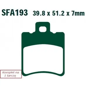 Ostatnia szansa EBC Klocki Hamulcowe Motocyklowe SFA193 EBCSFA193 do APRILIA MOJITO CUSTOM 50 (04-12)/ AREA 51 (98-02) SUZUKI AY 50 KATANA (97-04)