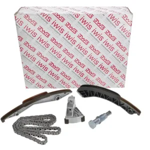 Oryginalny IWIS ZESTAW ŁAŃCUCHA ROZRZĄDU BMW N62 (ŁAŃCUCH ROZRZĄDU+PROWADNICE+NAPINACZ)