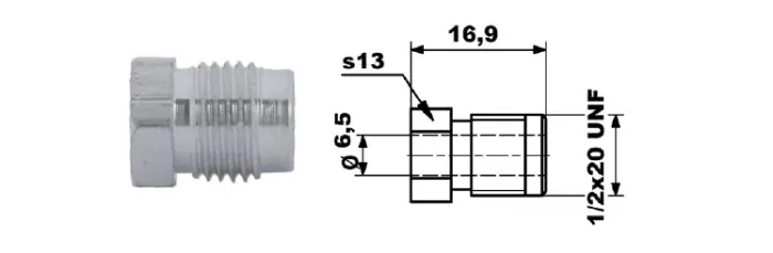 Niska cena KOŃCÓWKA PRZEWODU HAMULCOWEGO 1/2'X20 UNF