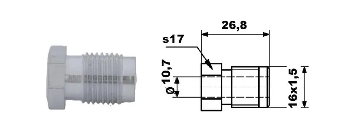 KOŃCÓWKA PRZEWODU HAMULCOWEGO 16X1,5 Zamów teraz