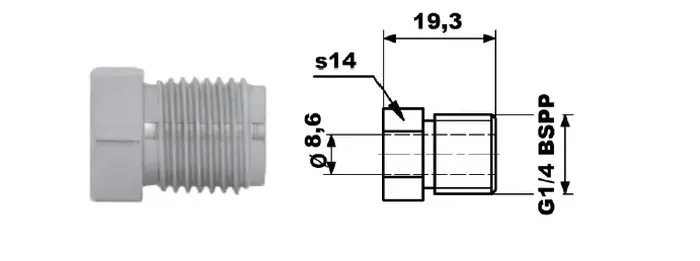 KOŃCÓWKA PRZEWODU HAMULCOWEGO G1/4'BSPP Najlepsza cena