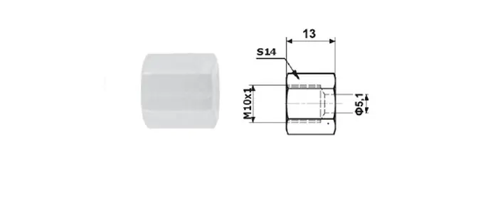 Kup teraz Końcówka przewodu hamulcowego KON.TYP22 nakrętka M10x1