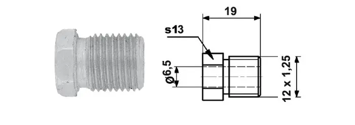 Nowość Końcówka Przewodu Hamulcowego KON.TYP76 M12x1.25