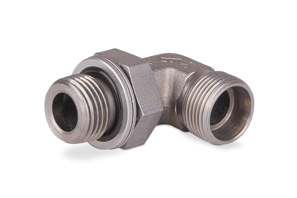 Autentyczny Korpus przyłączki kolankowej z przeciwnakrętką 1/2”BSP-M26x1.5 18L 7600-18LR-1NI - IMM / Interpump